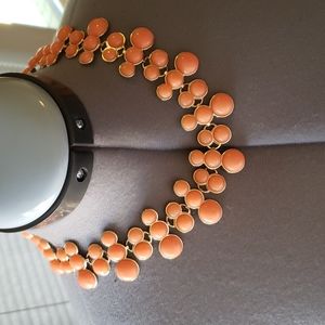 Necklace - Peach/Salmon & Gold Cirles